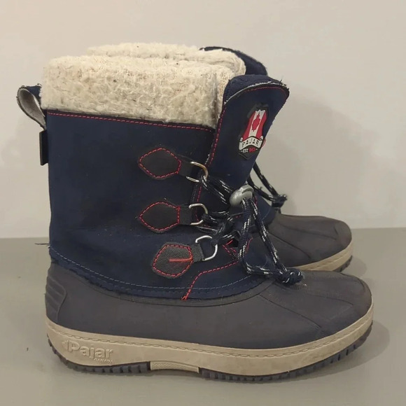 Pajar Marcel Waterproof Winter Boots Navy Unisex size 1 Youth - Picture 2 of 9